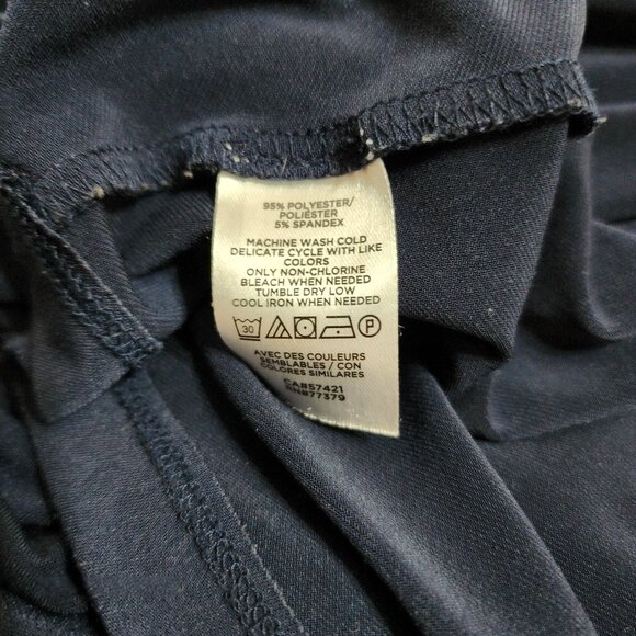 Ann Taylor Factory Women Size XXSP Navy V Neck Flutter Sleeve A Line Dress - Picture 5 of 7